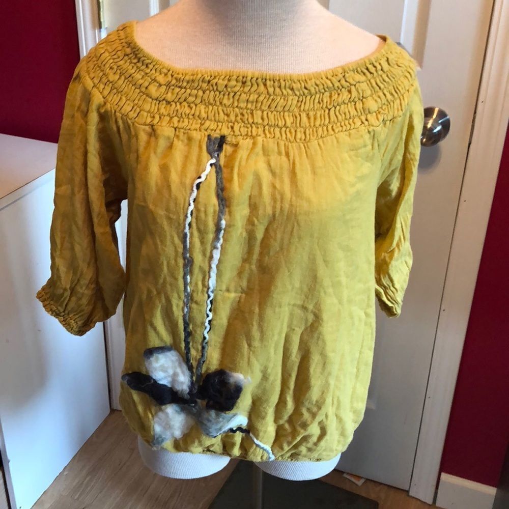 Nick & Mo peasant top sz L